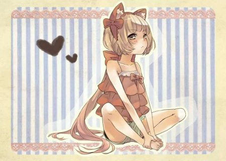 Девочка кошка аниме маленькая