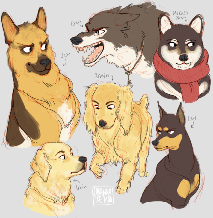 Аниме собаки