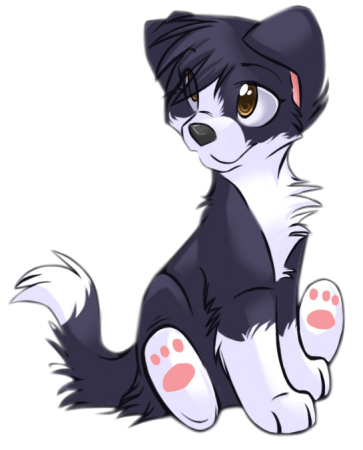 Собака в стиле аниме