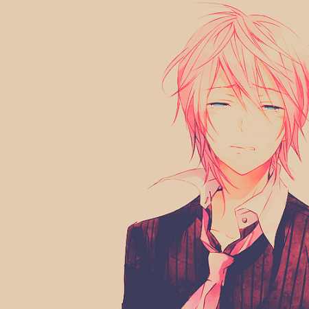 Парень с розовыми волосами арт