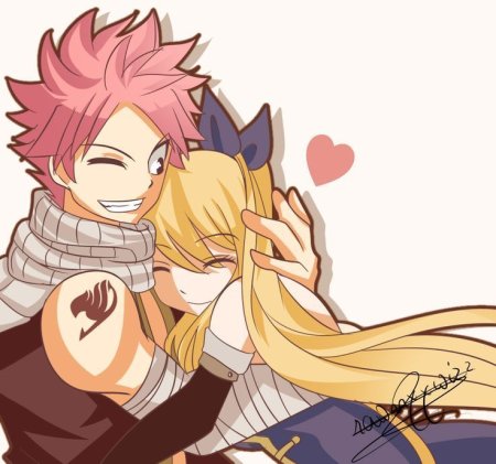 Нацу Драгнил и Люси чб