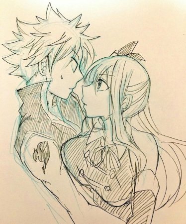 Аниме чб хвост феи