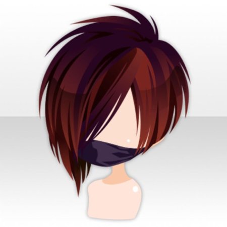 Прическа закрывающая глаза аниме