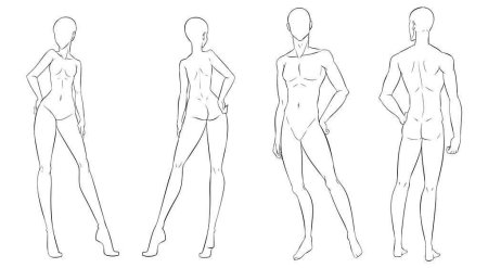 Позы для рисования стоя