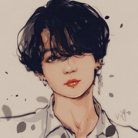 БТС рисунки аниме Чонгук