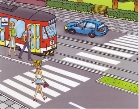 Дети переходят улицу