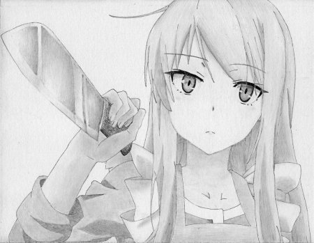 Маширо карандашом