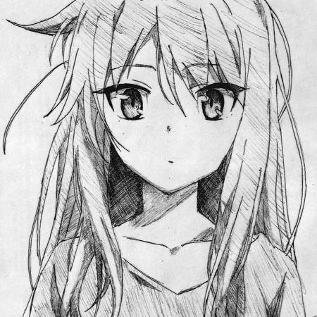 Кошечка из Сакурасо арт карандашом