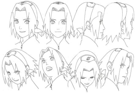 Лицо персонажей Наруто референс