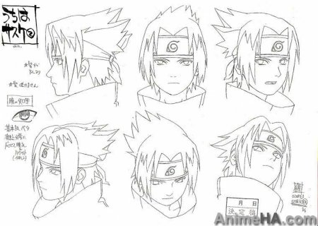 Рисунки Наруто персонажи Саске