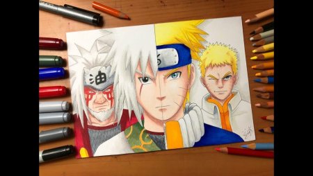 Наруто рисунок цветной