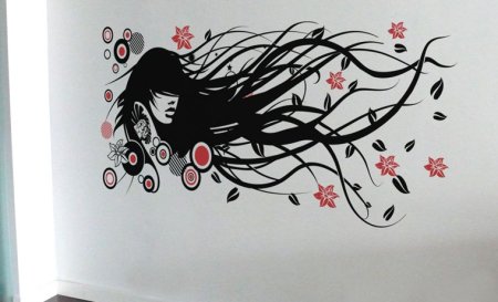 Роспись стен на черном фоне