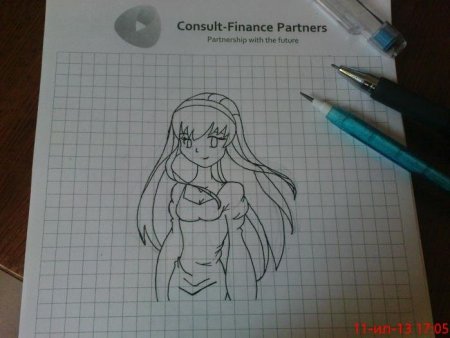 Аниме рисунки в тетради