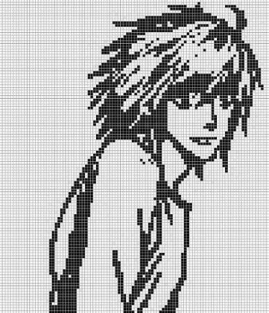 Аниме вышивка крестом схемы маленькие