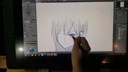 Аниме на графическом планшете