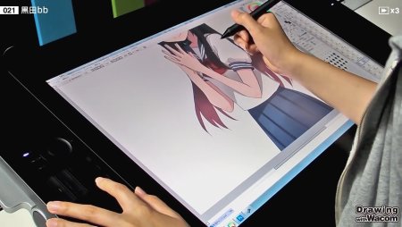 Рисование манги на графическом планшете