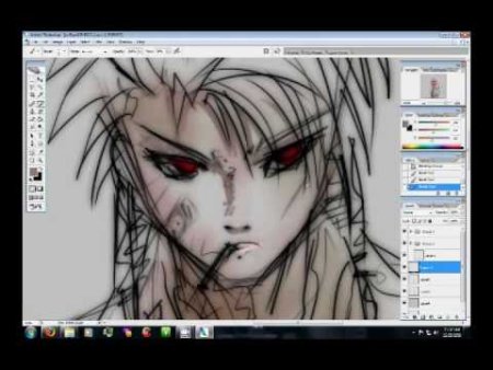 Девушка с графическим планшетом