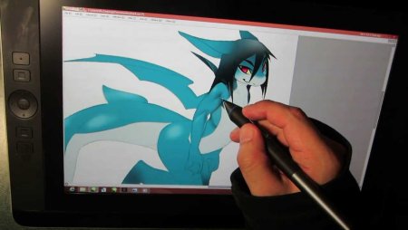 Рисование скетчей на графическом планшете