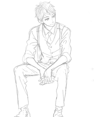 Аниме позы для срисовки парня