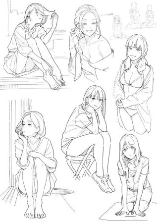 Скромные позы для рисования