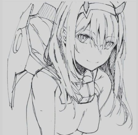 Аниме скетчи для срисовки