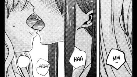 Аниме поцелуй с язычком