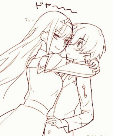 Раскраска Зеро ту и Хиро