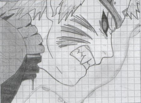 Аниме на листе в клетку