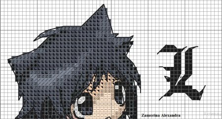 Вышивка крестом аниме тетрадь смерти