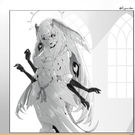 Monster girl аниме Moth
