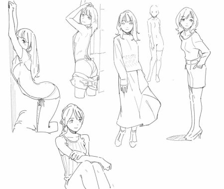 Стоячие позы для рисования