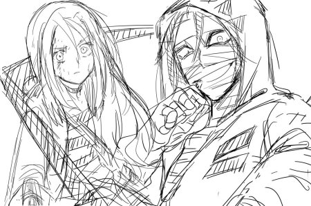 Аниме рисунки карандашом для срисовки ангел кровопролития