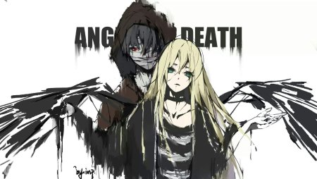 Ангел кровопролития аниме белый фон