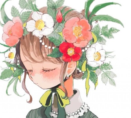 Аниме с цветами на голове