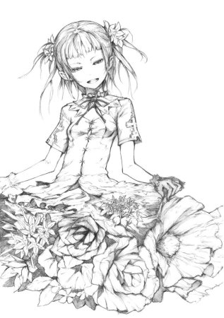 Нарисовать аниме цветы