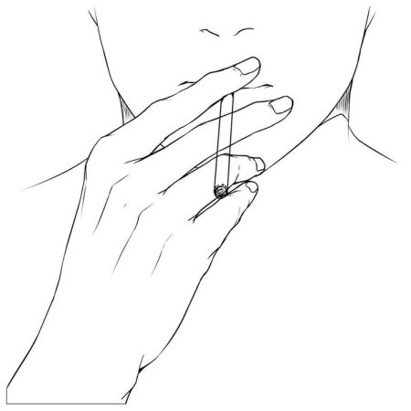 Рука с сигаретой рисунок