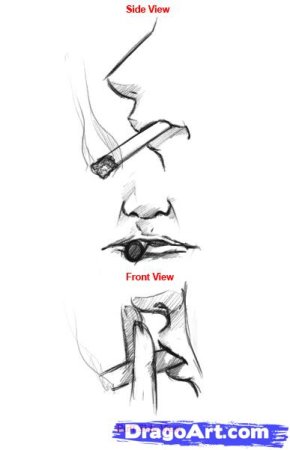 Референсы с сигаретой во рту