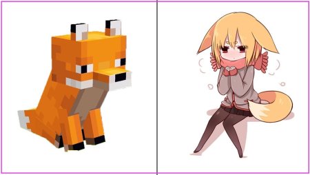 Лиса из МАЙНКРАФТА