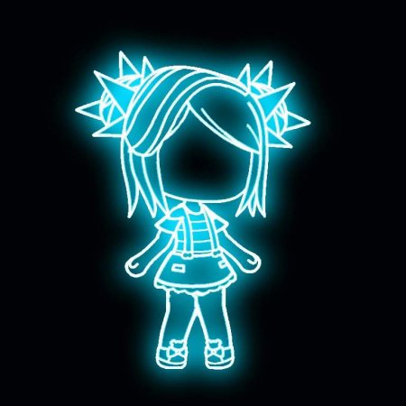 Светящиеся арты аниме карандашом