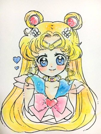 Сейлормун срисовка лёгкая