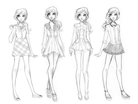 Аниме карандашом в полный рост