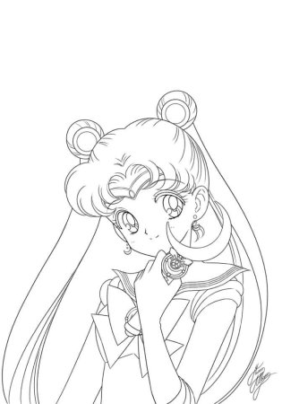 Сейлор Мун чёрно-белый