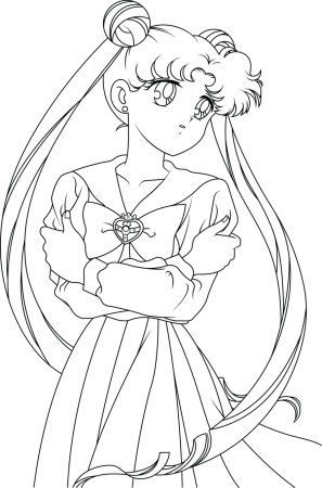 Сейлор Мун расскраски в чб