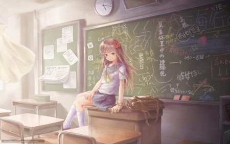 Школьная парта аниме