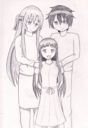 Рисунок семьи для срисовки