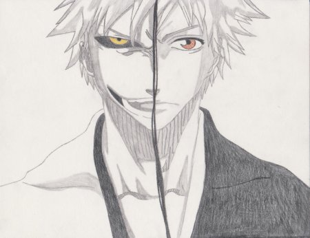 Аниме лицо наполовину