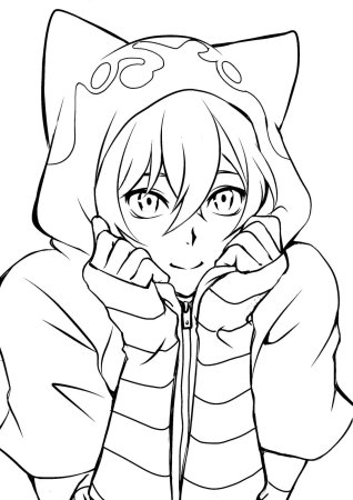 Раскраска аниме скейт бесконечность