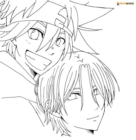 Раскраска аниме скейт бесконечность