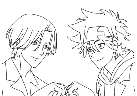 Раскраска аниме скейт бесконечность