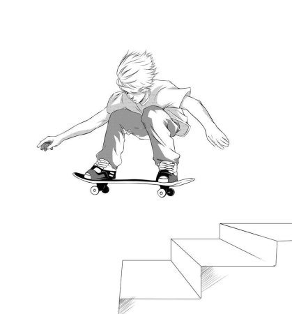 Скейт бесконечность аниме